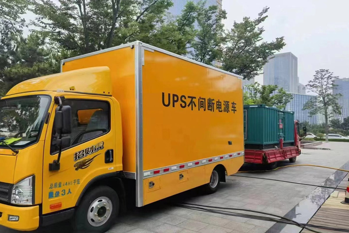 汤阴发电机租赁施工现场